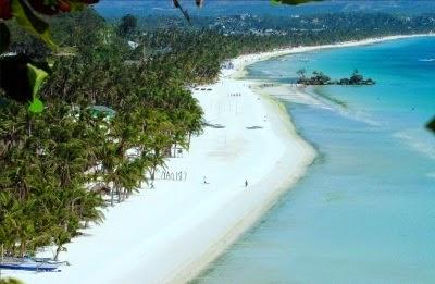 Vista de White Beach, Filipinas