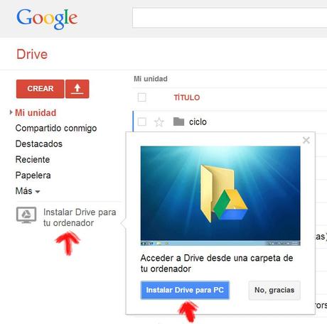 Cómo instalar Google Drive en Windows 7 y 8.1
