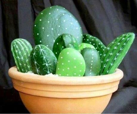 DIY. Cactus con piedras