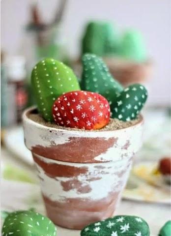 DIY. Cactus con piedras