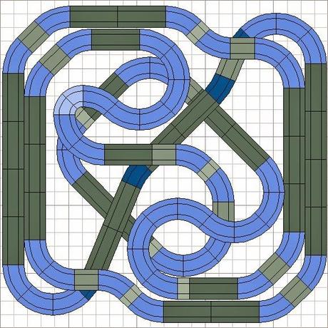 Nº 1305. Circuito mixto rally- velocidad en 2,40 x 2,40.