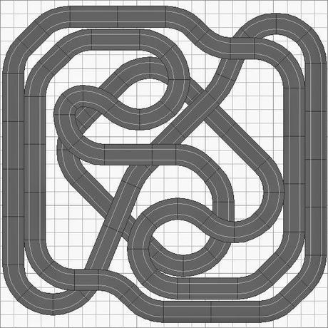 Nº 1305. Circuito mixto rally- velocidad en 2,40 x 2,40.