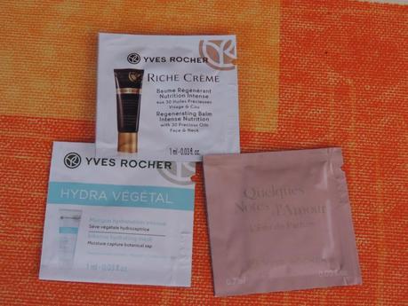 Muestras regalo pedido Yves Rocher