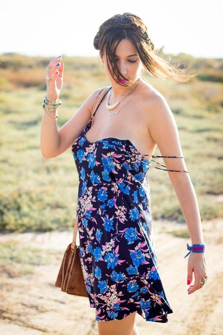 Summer Floral Dress + Romantic Braids Tutorial