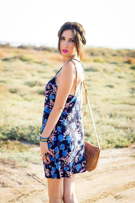 Summer Floral Dress + Romantic Braids Tutorial