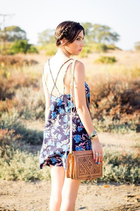 Summer Floral Dress + Romantic Braids Tutorial