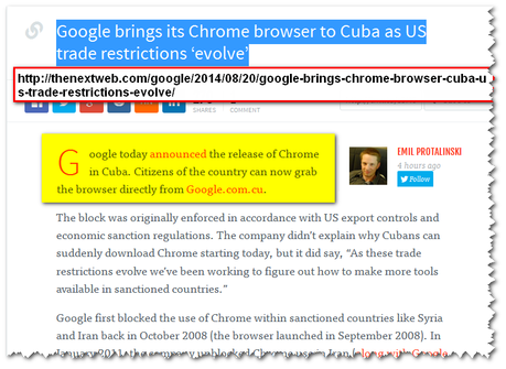 Falso que Google desbloqueó Chrome para Cuba