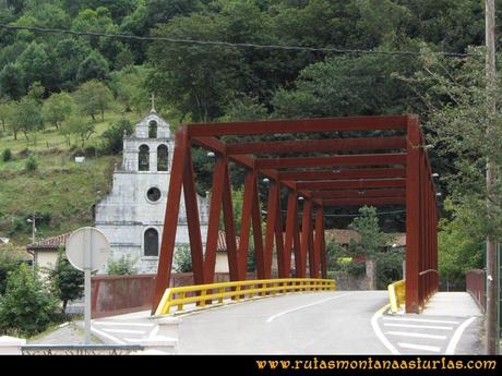 Ruta Cascadas Guanga, Castiello, el Oso: Puente sobre el río Trubia