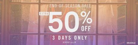 FOREVER 21 ofrece un 50% EXTRA en prendas ya rebajadas