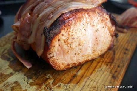 Cinta de Lomo Adobado al Horno con Cebolletas Confitadas de la Huerta de las Mora en Salave