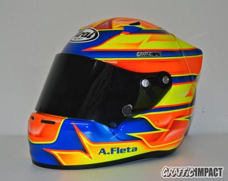 Personalización del casco de karting Arai de Ale Fleta