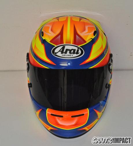 Personalización del casco de karting Arai de Ale Fleta