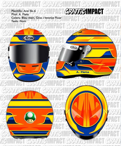Personalización del casco de karting Arai de Ale Fleta