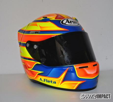 Personalización del casco de karting Arai de Ale Fleta