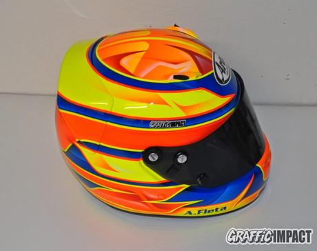 Personalización del casco de karting Arai de Ale Fleta