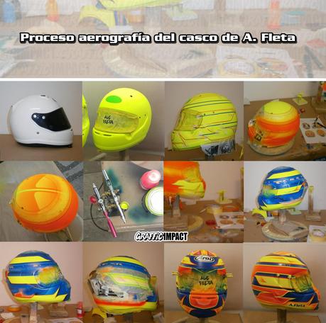 Personalización del casco de karting Arai de Ale Fleta