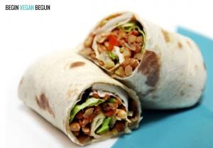 wraps veganos de lentejas