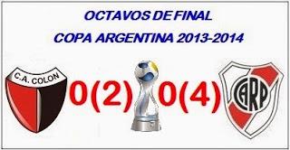 Colón:0(2) - River Plate:0(4) (Copa Argentina)