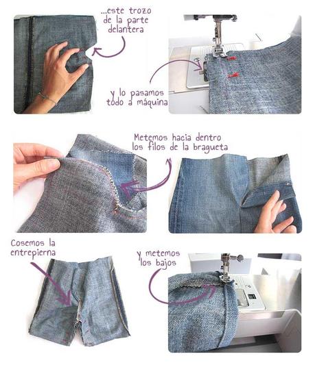 vaquero bebe DIY3 Pantalón vaquero de bebé de un vaquero viejo