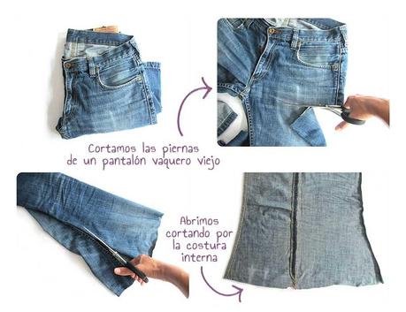 vaquero bebe DIY Pantalón vaquero de bebé de un vaquero viejo