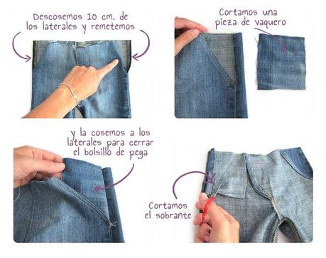 vaquero bebe DIY 4 Pantalón vaquero de bebé de un vaquero viejo