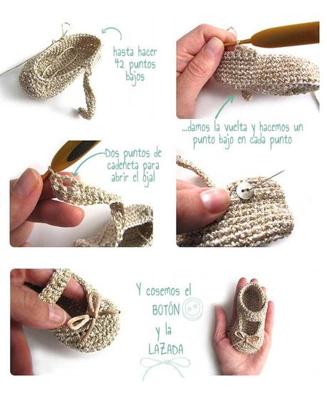 patucos bebe DIY 4 Cómo hacer unos patucos de crochet tipo merceditas para Bebé 