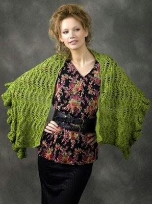 5 modelos de chales tejidos a crochet