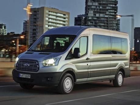 2014 Ford Transit Minibus silver car driving