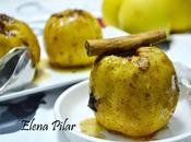 Manzanas asadas microondas canela brandy