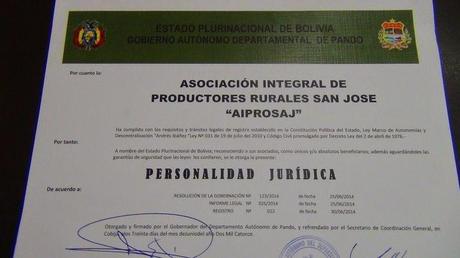 40 FAMILIAS BRASILERAS CONSOLIDAN ASENTAMIENTOS LEGALES EN PANDO