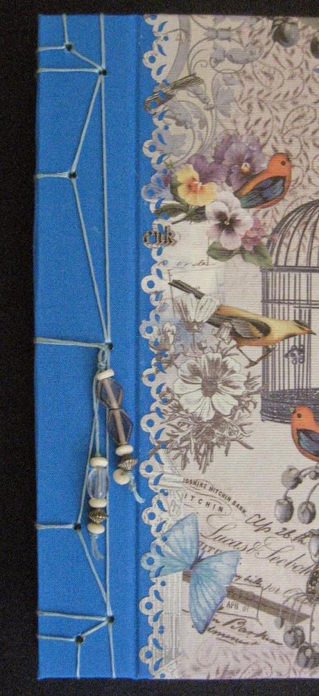 Album de firmas azul con mariposas