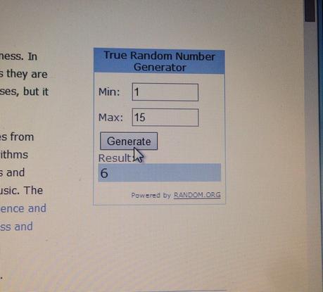 Ganadora del sorteo.