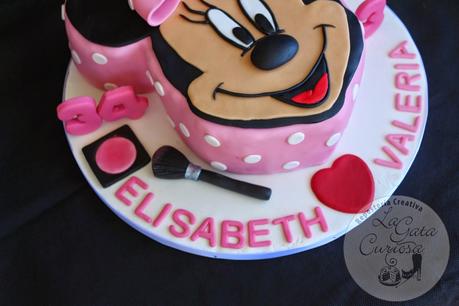 TARTA FONDANT CABEZA DE MINNIE