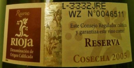 Don Jacobo Tinto Reseva 2005, de Bodegas Corral