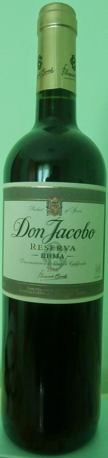 Don Jacobo Tinto Reseva 2005, de Bodegas Corral