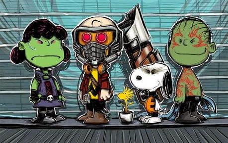 DIVERTIDO MASH-UP ENTRE PEANUTS Y LOS GUARDIANES DE LA GALAXIA