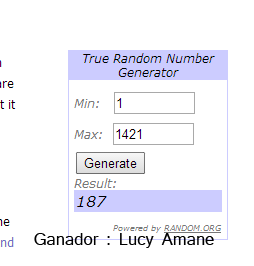 Ganador del sorteo :)