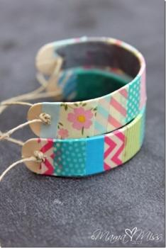 Cómo decorar pulseras con cinta washi tape