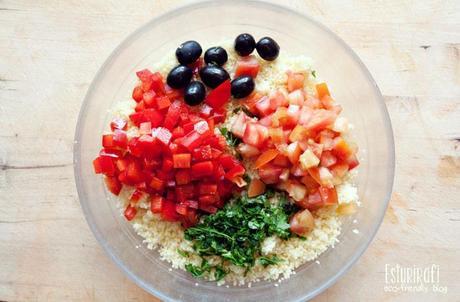 Las recetas de Esturirafi. Ensalada de cuscus #recetas