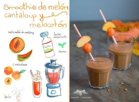 SMOOTHIE de Melocotón y Melón de Cantaloup #SmoothieAndaluz SMOOTHIE de Melocotón y Melón de Cantaloup #SmoothieAndaluz