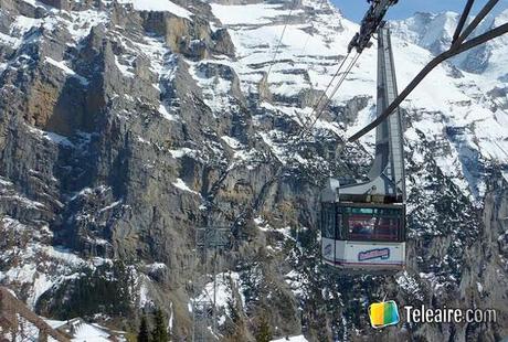 teleferico que lleva a la cima del schilthorn
