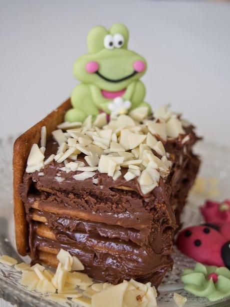 Tarta de Galletas Napolitanas y Nocilla