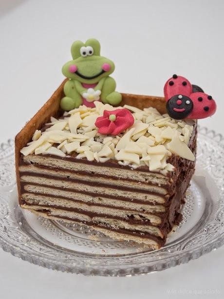 Tarta de Galletas Napolitanas y Nocilla