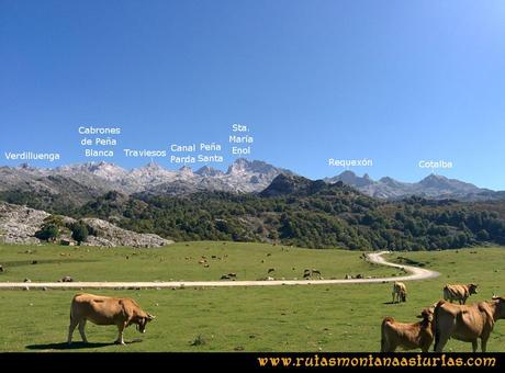 Travesía Pan de Carmen, Jou Santo, Vega de Justigallar: Preciosa vista del Macizo Occidental de Picos de Europa