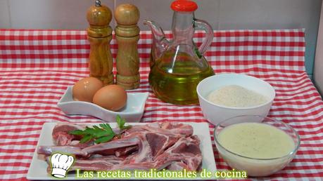 Receta de chuletas de cordero empanadas con bechamel