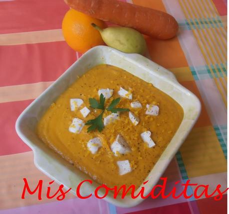 CREMA FRÍA DE ZANAHORIAS Y PERAS