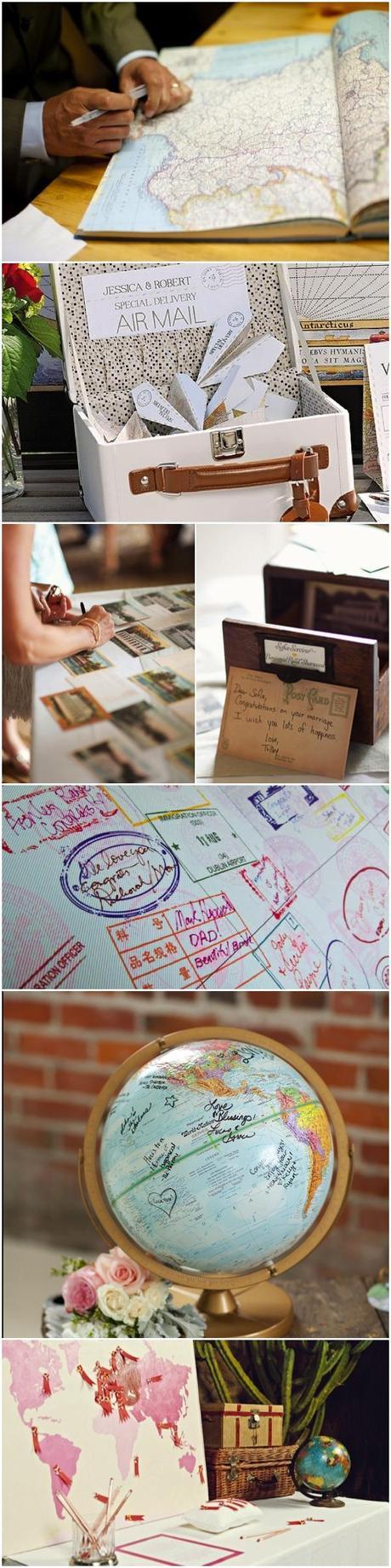 Travel theme wedding guest book ideas Travel theme wedding guest book ideas