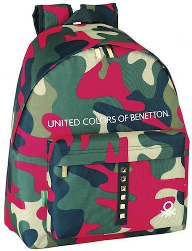 Prepara la Vuelta al Cole con nuestro código descuento de Vivaelcole.com mochila benetton camuflaje