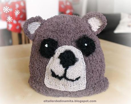 Gorrito de niño en forma de oso!!