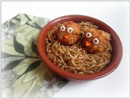 ALBÓNDIGAS DE MERLUZA: Presentación para niños (“Pollitos en el nido”)